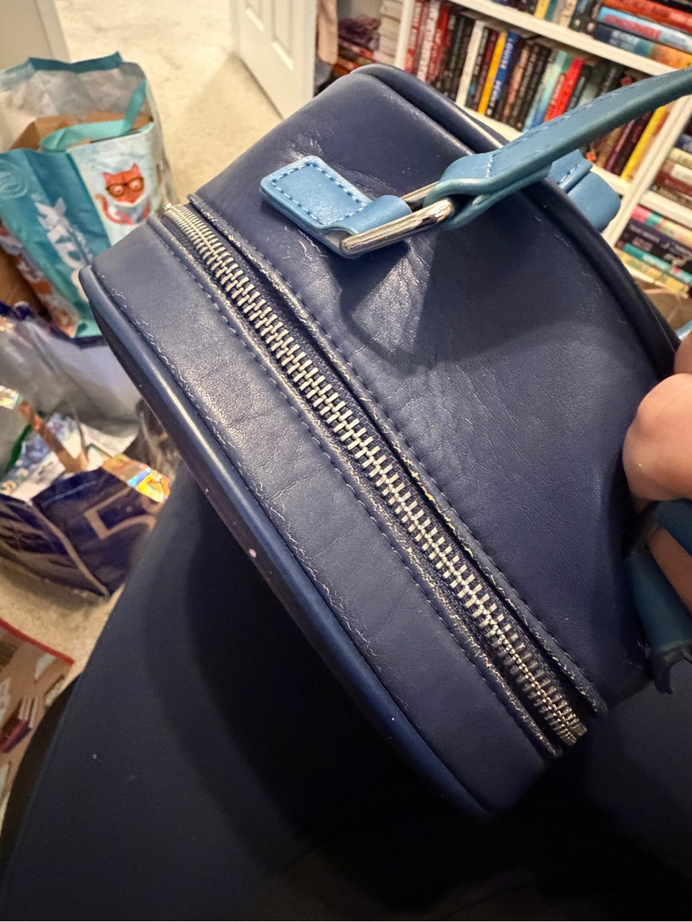 Loungefly Blue and Pink Hercules Mini Backpack - Picture 7 of 9